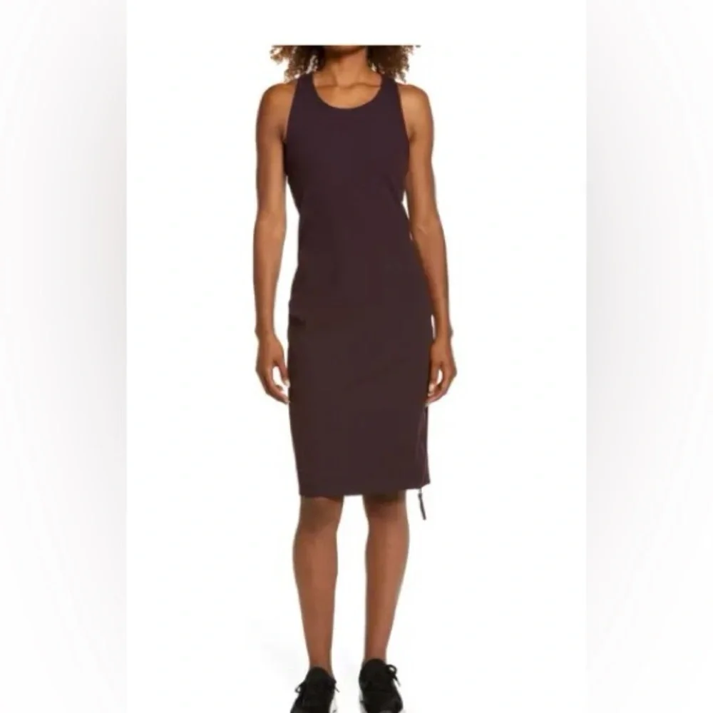 Zella Live In Cutout Rib Tank Dress, Purple Nebula, Size Large - Picture 1 of 6